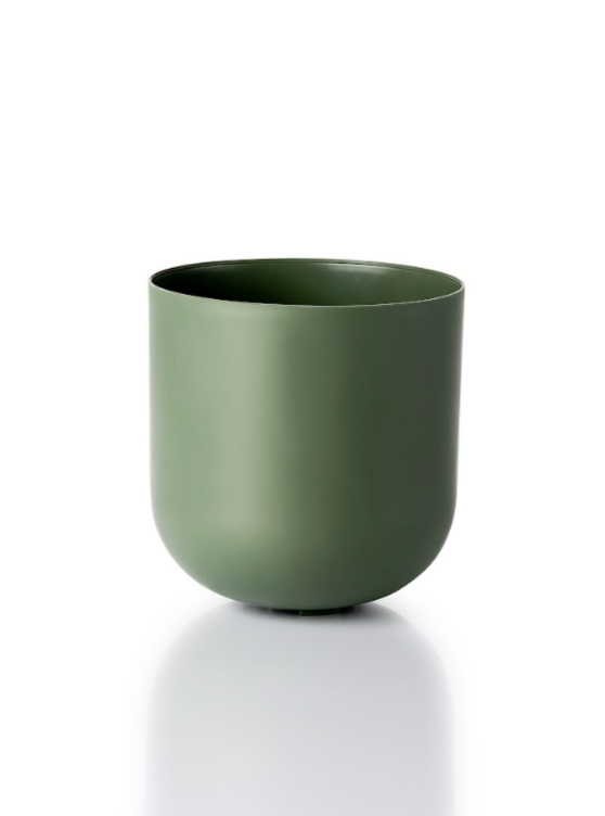 Cachepo N 4 Pote 17 - Coleção Due da Raiz - 18,5x17,5cm - Verde Militar