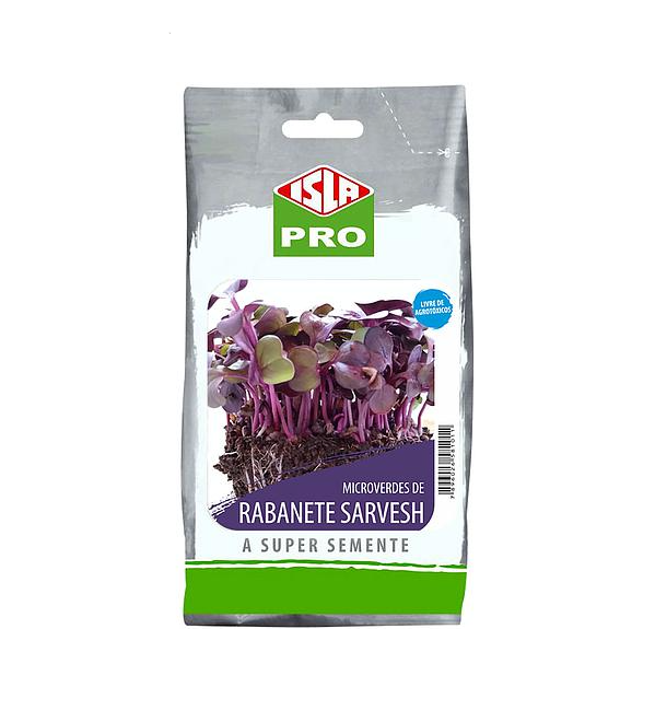 Sementes de Microverdes de Rabanete Sarvesh Roxo 100g - Isla PRO