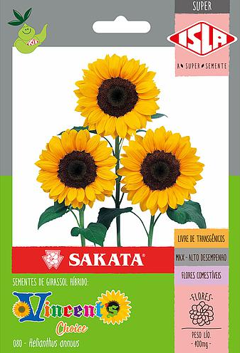 Sementes de Girassol Hibrido Vincents II Choice 400mg - Isla Sakata