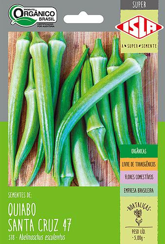 Sementes Quiabo Orgânico Santa Cruz 47 - Isla Super