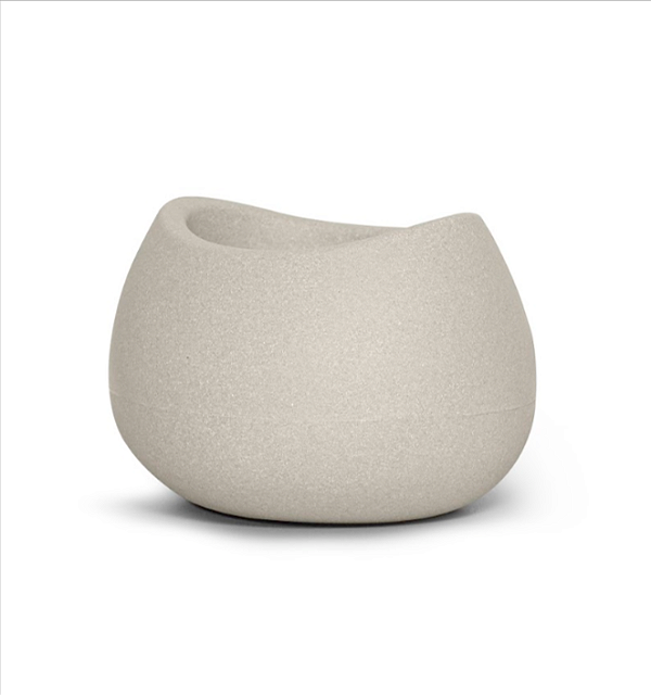 Vaso Texturizado Oval Cimento - Terraza - Nutriplan