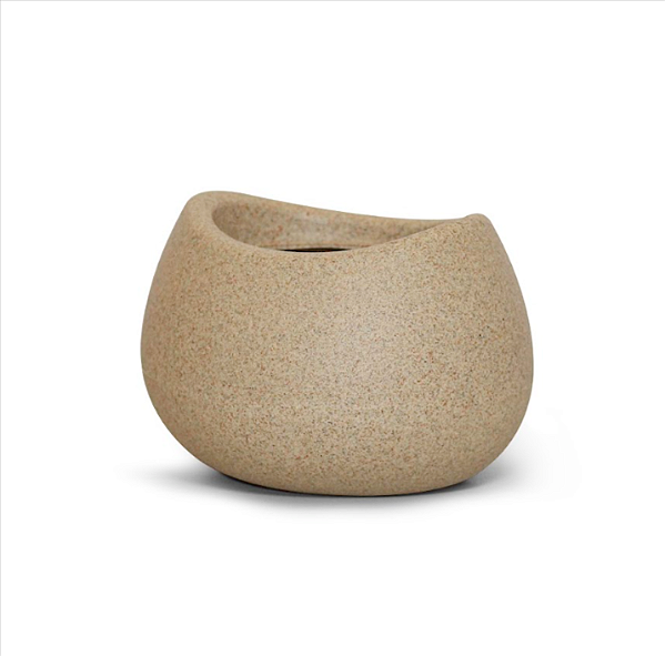 Vaso Texturizado Oval Areia - Terraza - Nutriplan