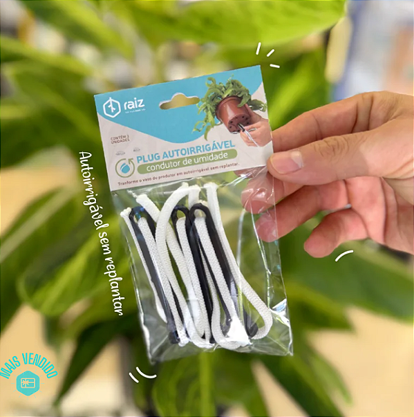 Kit 3 Plug Autoirrigável Raiz - Condutor de Umidade