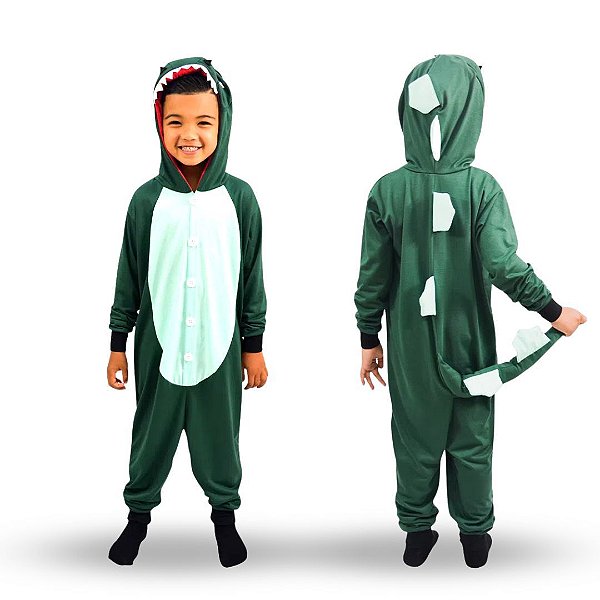 Macacão Kigurumi Verão Infantil Dinossauro
