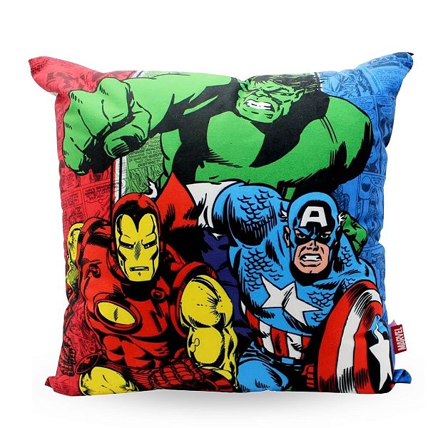Almofada Veludo Avengers Comics Marvel