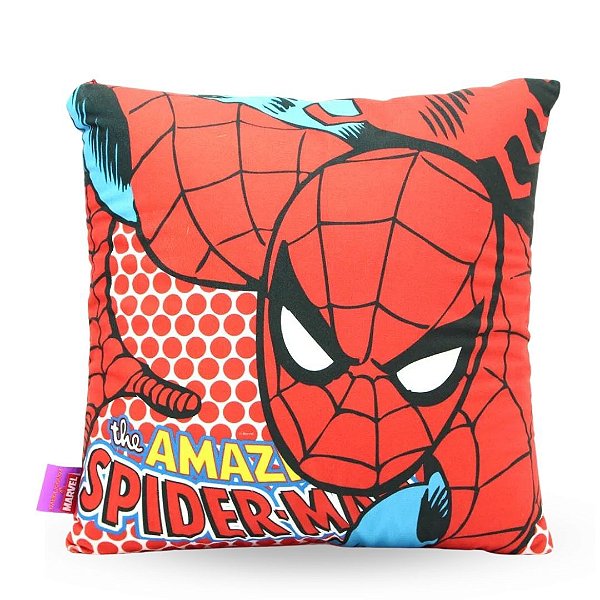 Almofada Veludo Homem Aranha Pop Art Marvel