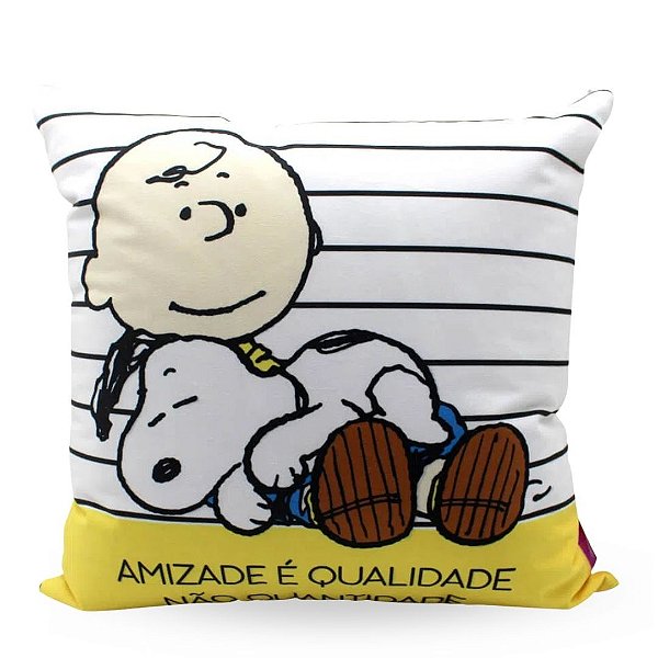 Almofada Veludo Charlie Brown & Snoopy