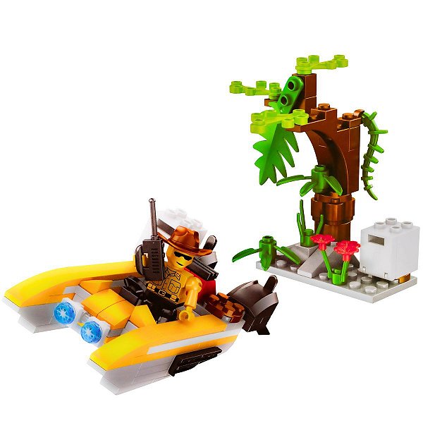 Blocos De Montar Floresta Lancha de Patrulha - 130pcs - TUDO FAN FUN