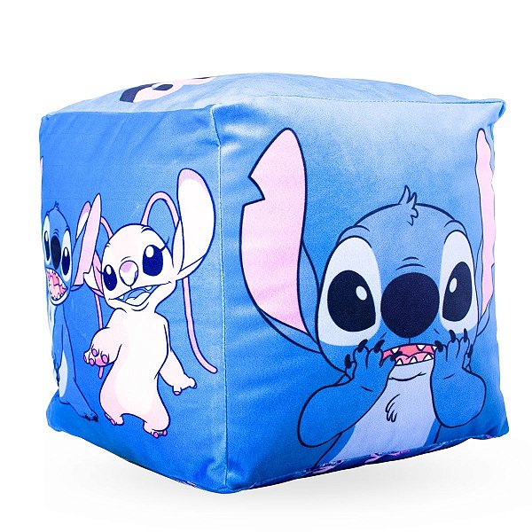 Almofada Veludo Formato Cubo 3D Stitch ®Disney