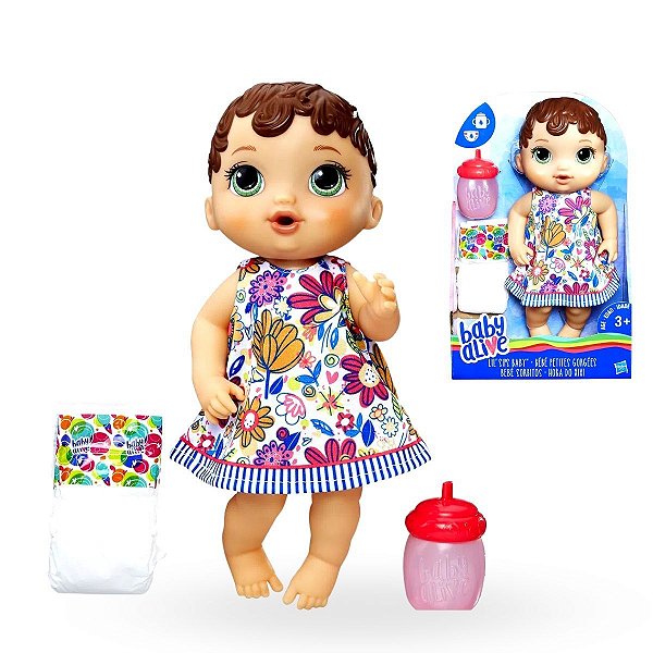 Boneca Baby Alive Hora do Xixi Morena - Hasbro©
