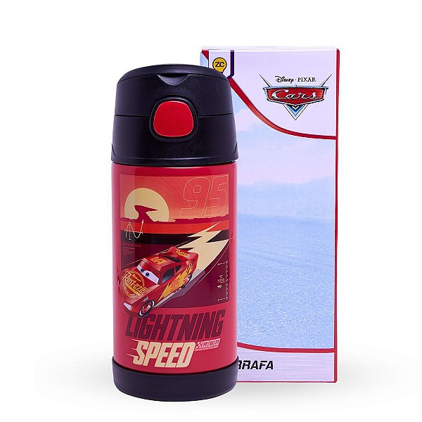 Garrafa Infantil Click c/Canudo 300ml Mc Queen - ©Disney