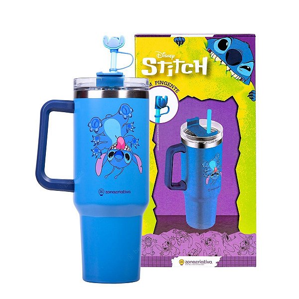 Copo Térmico Tumbler c/ Pingente Stitch™ 1150ml - Disney