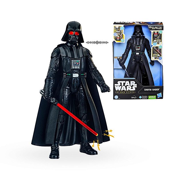Boneco Interativo Darth Vader 30cm c/ Sons e Luzes Galactic Action - Star Wars™