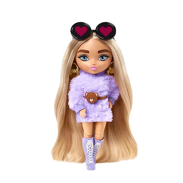 Barbie® Extra Minis™ Boneca Vestido Lilás Felpudo