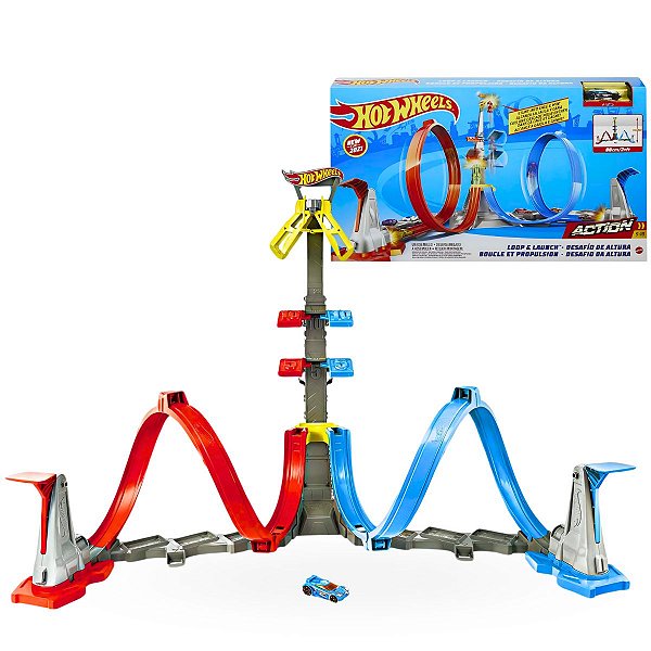 Hot Wheels® Action Pista De Percurso e Veículo - Loop & Launch™ Desafio da Altura