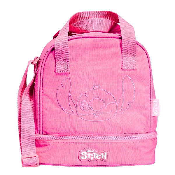 Lancheira Térmica Dupla Crinkle Salmão Stitch™  –  ©Disney