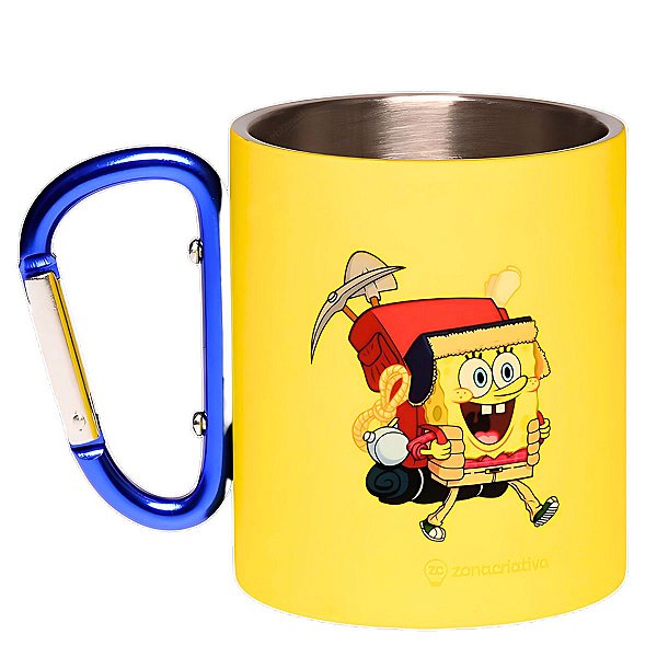Caneca Mosquetão 300ml Bob Esponja™ -  Nickelodeon