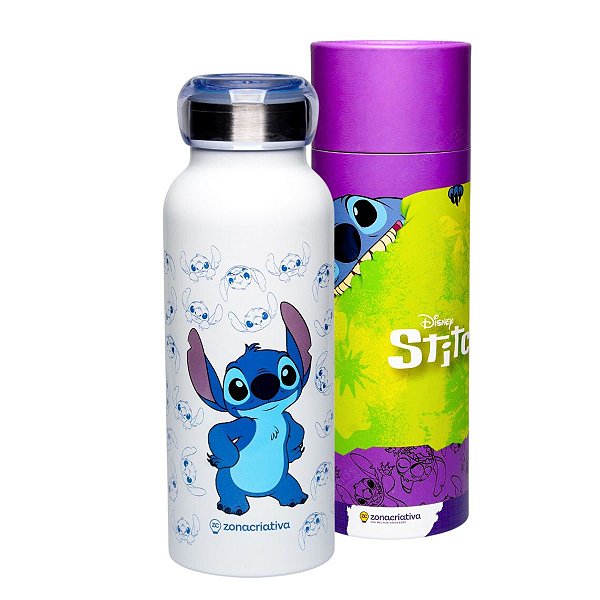 Garrafa Bubble Térmica Holográfica 500ml Stitch™  - Disney
