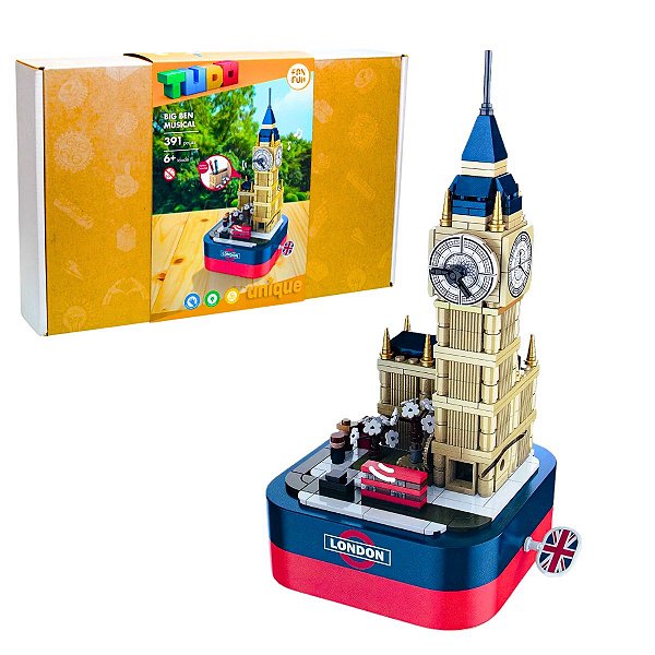 Blocos De Montar Big Ben Musical Unique - 391pcs - TUDO FAN FUN