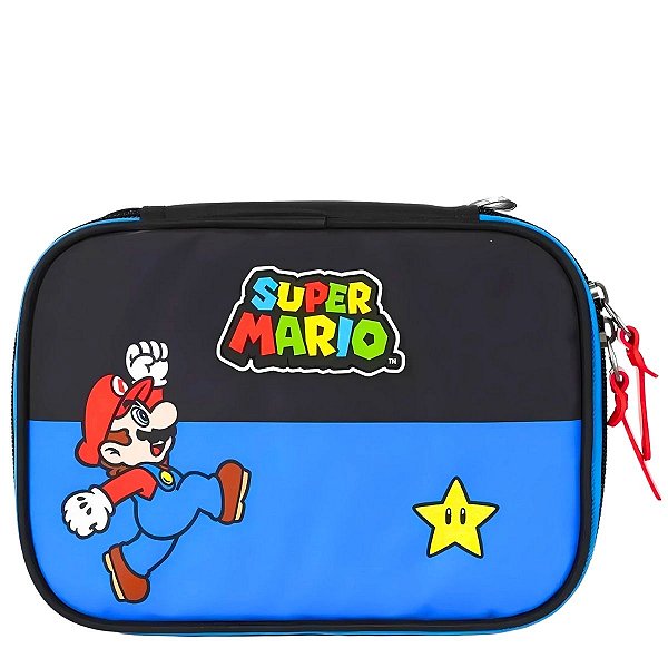 Estojo Box Azul 100 Pens Super Mario™ Star - Nitendo