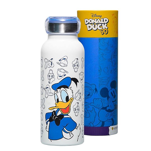 Garrafa Bubble Térmica Holográfica 500ml Donald 90 Anos – ©Disney