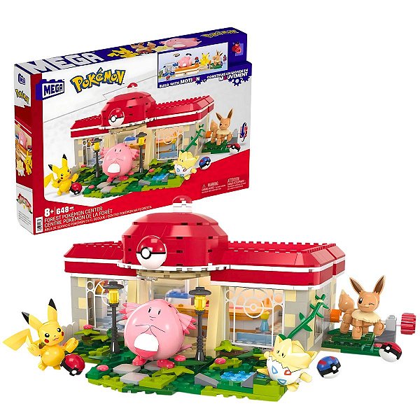 Pokémon™ Mega Jogo de Construção Centro na Floresta - 648pcs - HNT93