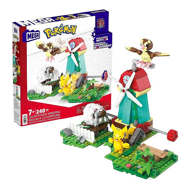Mega Jogo De Construção Moinho Rural Pokémon™ 240pcs - HKT21