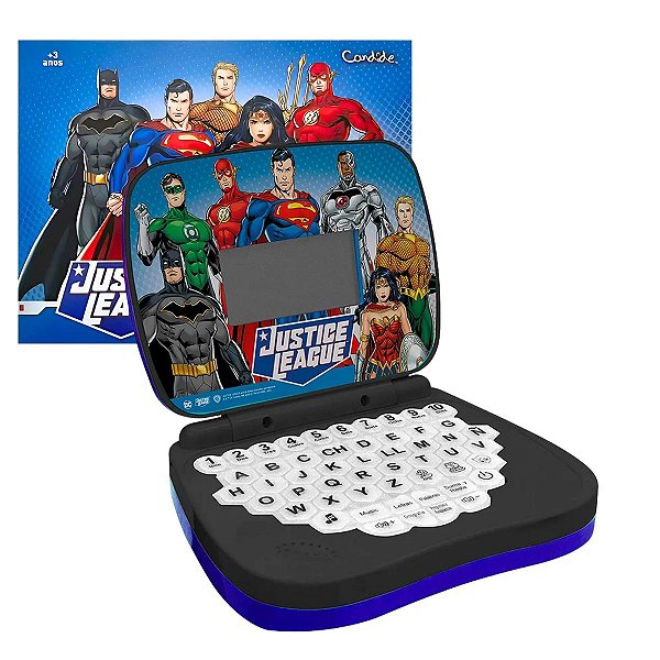 Laptop Infantil Educativo Candide Liga da Justiça Bilíngue