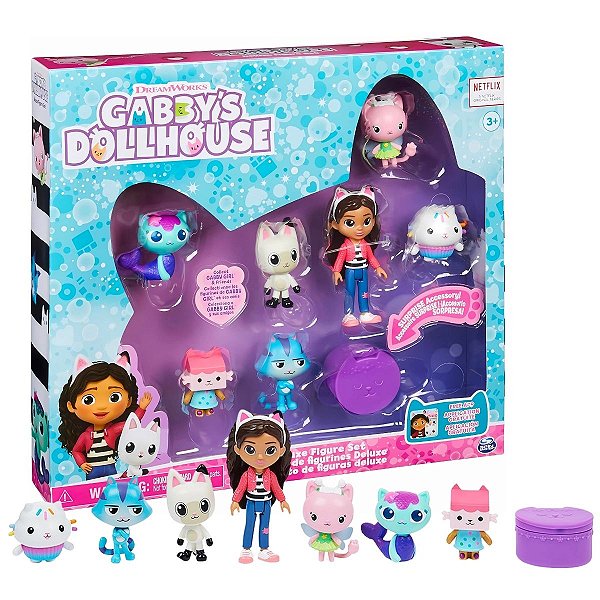 A Casa Mágica da Gabby - Conjunto de Figuras Deluxe Gabby Dollhouse 7pcs