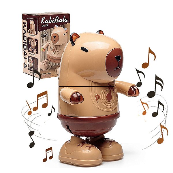 Brinquedo Kabibala - Capivara Dançarina com Música e Luzes - Anda Canta e Dança