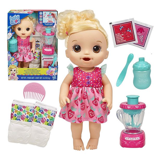 Boneca Baby Alive  Misturinha Vitamina Moranguinho Diversão