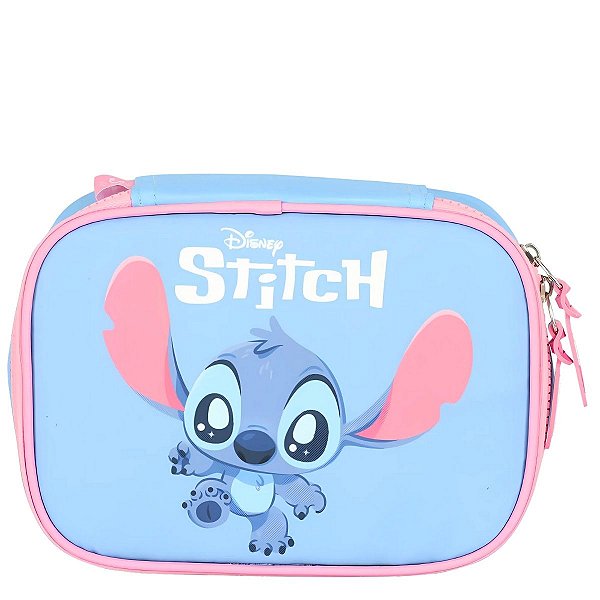 Estojo Box 100 Pens Baby Stitch Azul - Disney