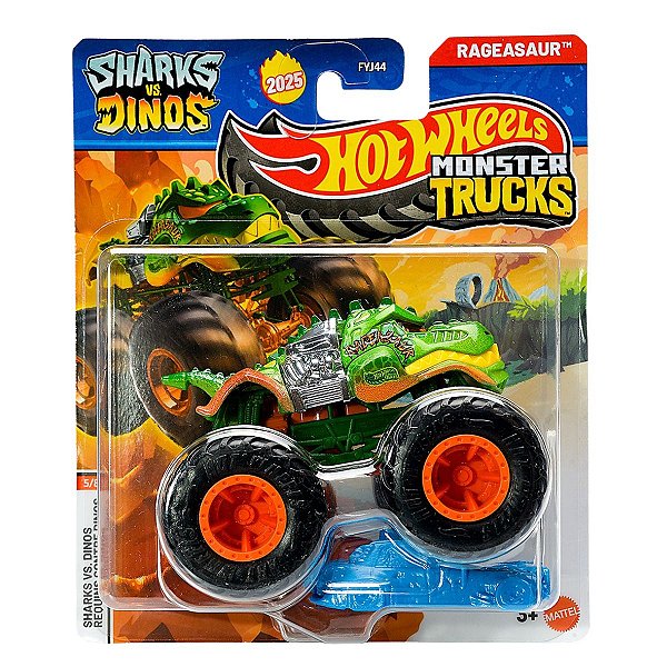 Hot Wheels Monster Trucks Sharks vs Dinos 1:64 - Rageasaur 5/8