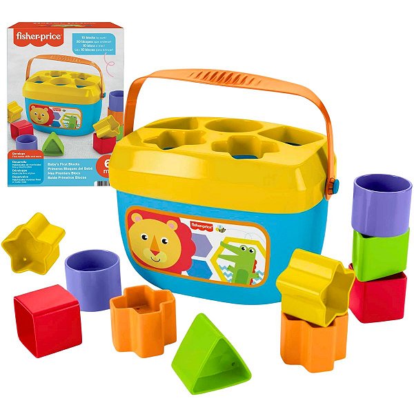 Brinquedo para Bebês Balde Primeiros Blocos - Fisher-Price