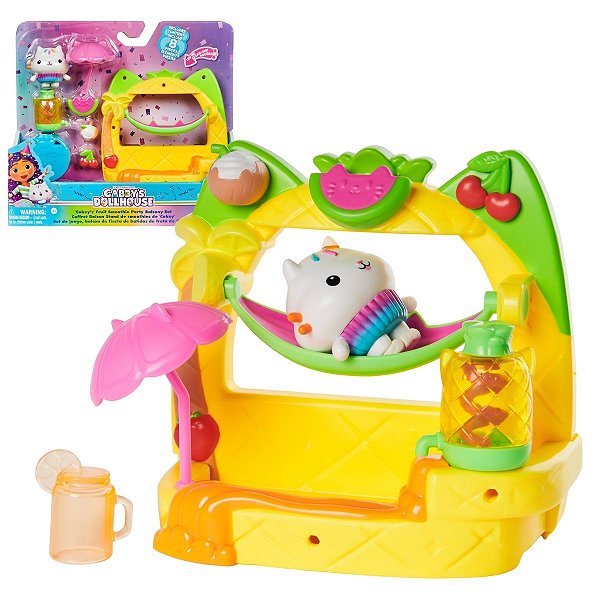 A Casa Mágica da Gabby - Playset Smoothie de Frutas Varanda Com Cat Cakey - Gabby'S Dollhouse