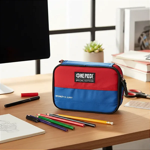 Estojo Box Escolar 100 Pens One Piece Special Edition Monkey D. Luffy - Netflix