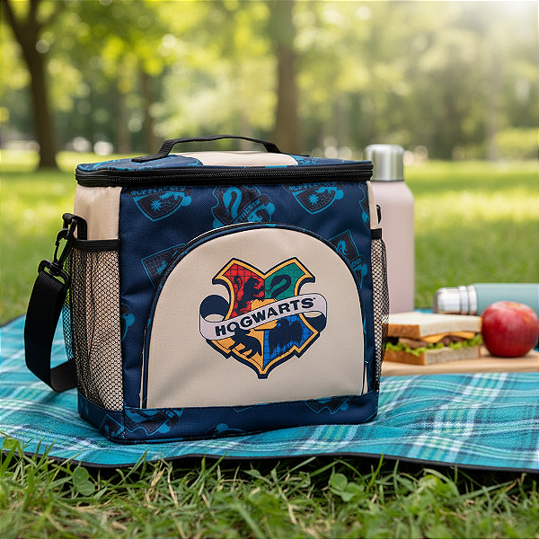 Bolsa Térmica Retangular Hogwarts Harry Potter | Lancheira Térmica Unissex Oficial