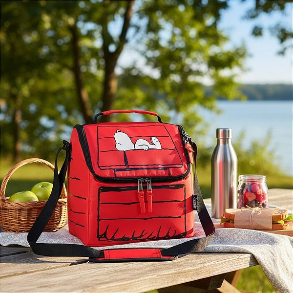 Lancheira Térmica Snoopy Casinha Vermelha – Estampa Snoopy