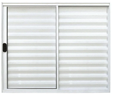 JANELA VENEZIANA 3 FOLHAS (1 FIXA) SEM GRADE ALUMÍNIO BRANCO - LINHA RESISTENCE