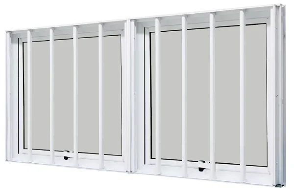 JANELA MAXIM-AR 2 SEÇÕES ALUMÍNIO BRANCO C/ GRADE - LINHA PREMIUM