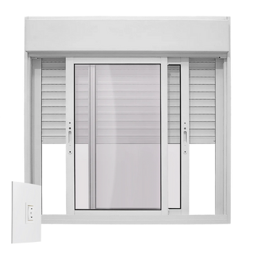 JANELA ALUMÍNIO INTEGRADA C/ BOTOEIRA BRANCO