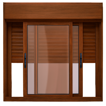 JANELA ALUMÍNIO INTEGRADA C/ CONTROLE REMOTO MADEIRO