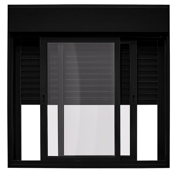 JANELA ALUMÍNIO INTEGRADA C/ CONTROLE REMOTO PRETO