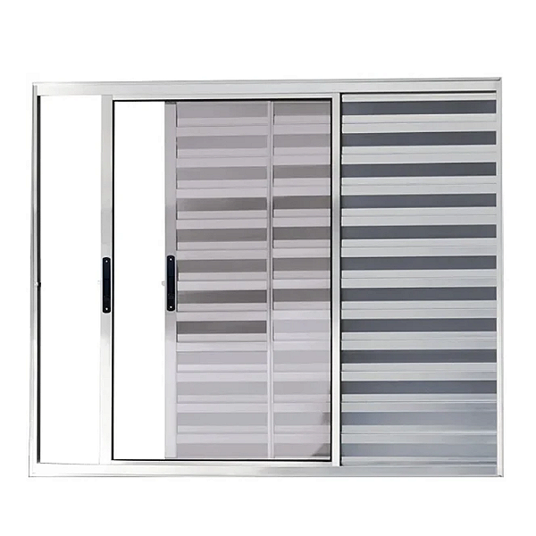 JANELA VENEZIANA BRILHANTE 3 FOLHAS (1 FIXA) SEM GRADE - LINHA RESISTENCE