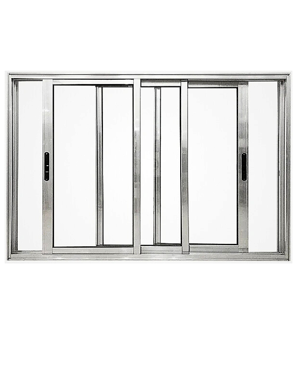 JANELA ALUMÍNIO VITRÔ BRILHANTE 3 PLANOS 3 MÓVEIS S/ GRADE - LINHA 25 PREMIUM