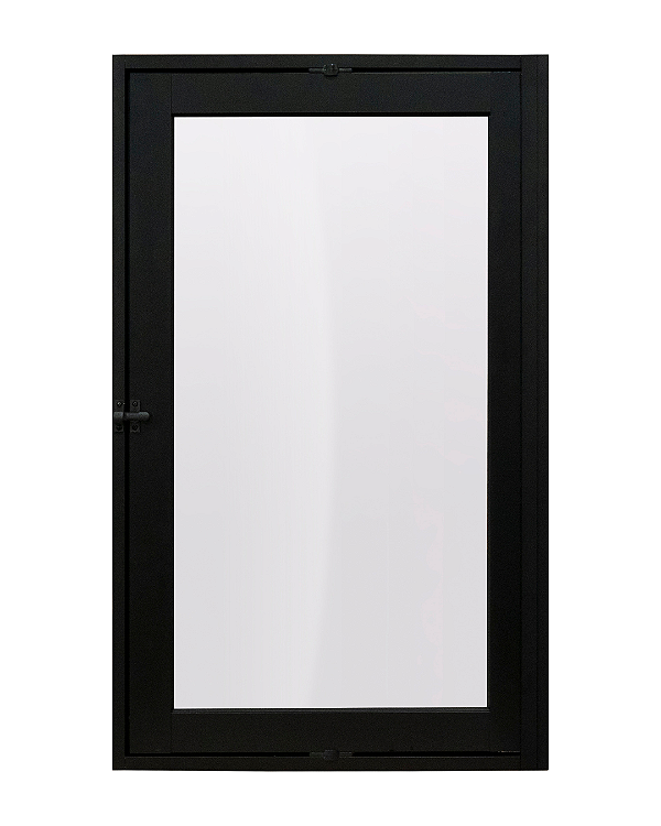JANELA ALUMÍNIO VITRO PRETO CAPELINHA - LINHA 25 PREMIUM