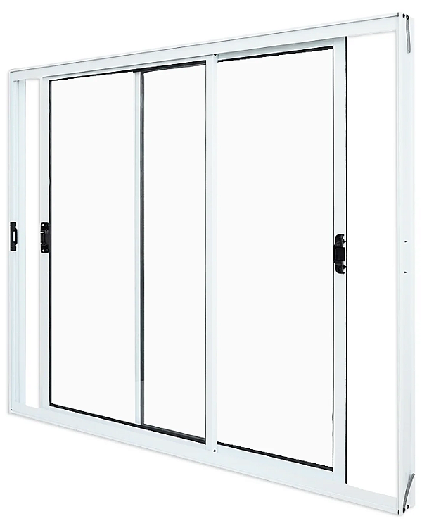 JANELA DE CORRER 2 FOLHAS MOVEIS ALUMÍNIO BRANCO SEM GRADE - LINHA RESISTENCE