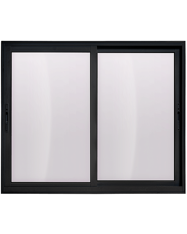 JANELA VITRO 2 FLS MÓVEIS ALUMÍNIO PRETO S/ GRADE - LINHA 25 PREMIUM