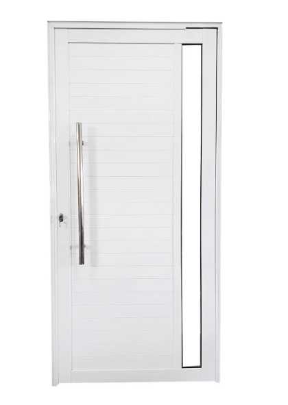 PORTA LAMBRIL PIVOTANTE ALUMÍNIO BRANCO C/ PUXADOR E VISOR