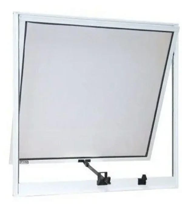 BLACK - JANELA MAXIM-AR 1 SECÃO VIDRO MINI BOREAL ALUMÍNIO BRANCO - LINHA RESISTENCE